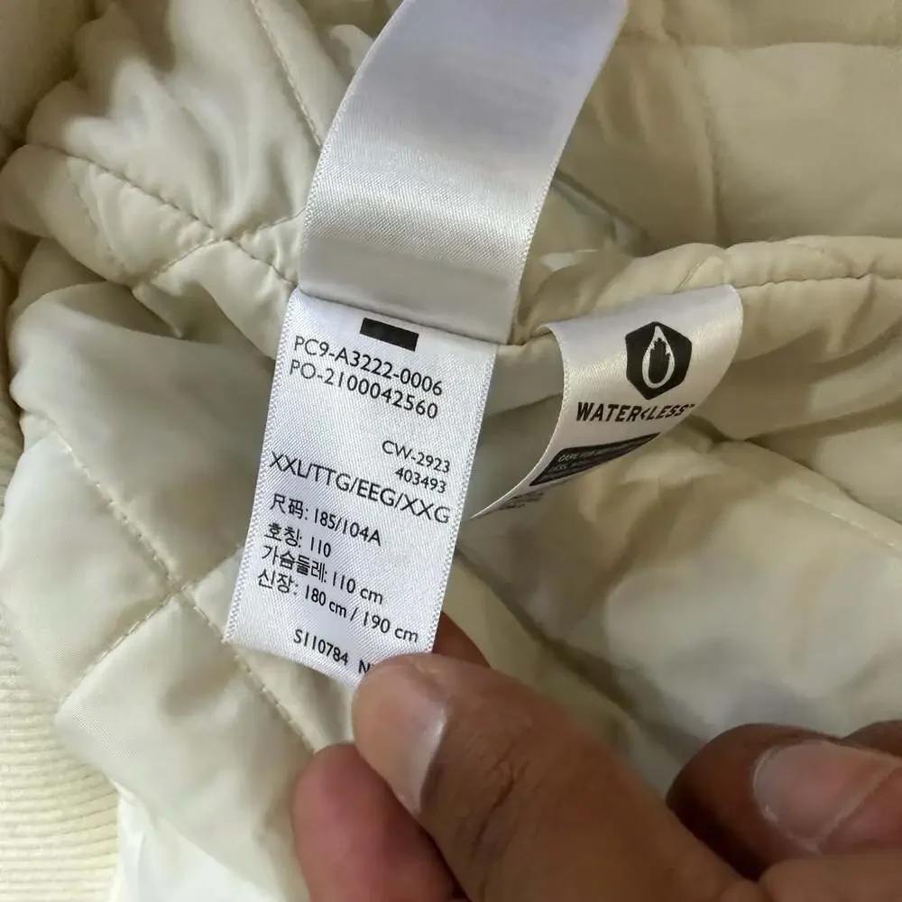 Levis Potrero White Denim Full Zip Hooded Jacket Quilt Lined Workwear Size XXL